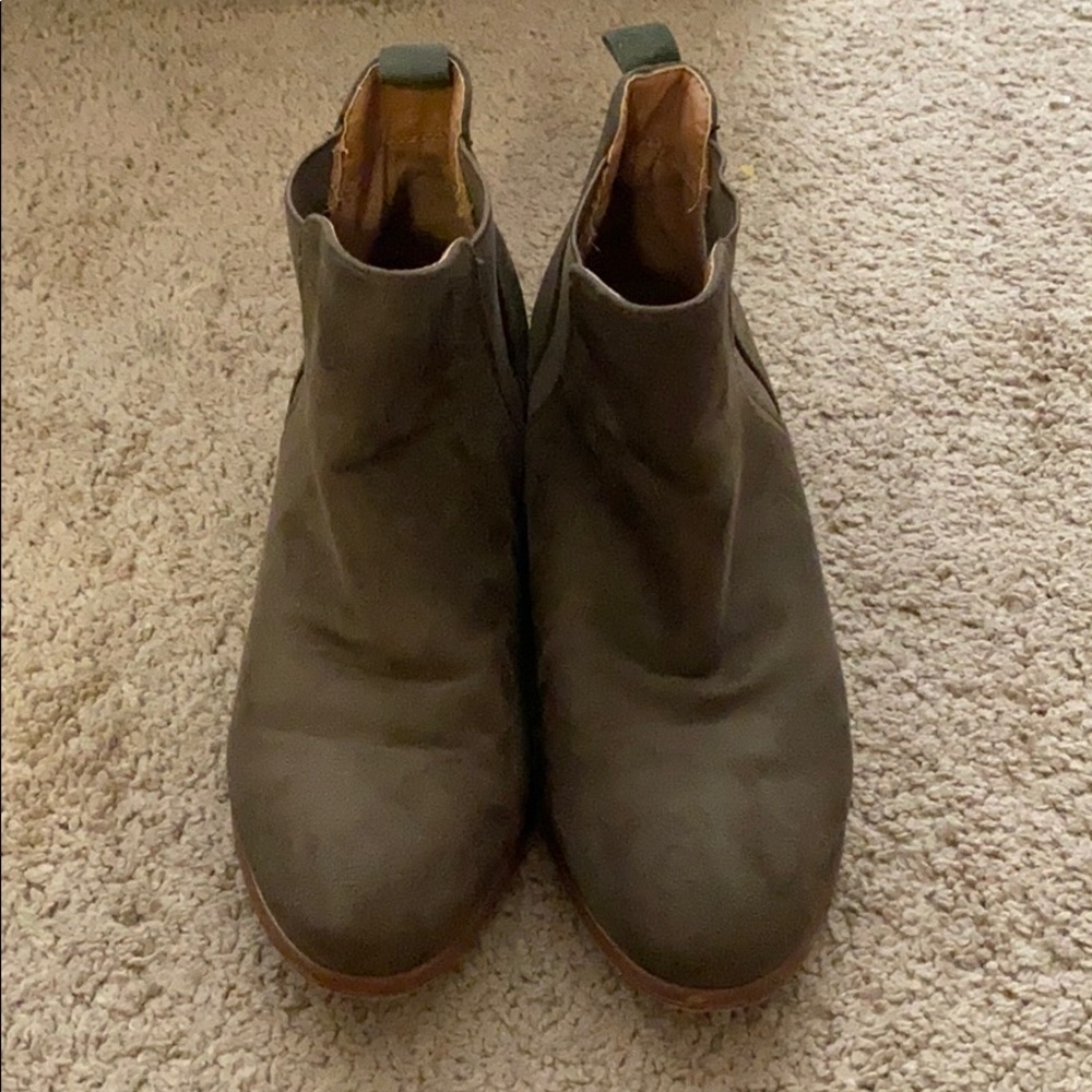 Army Green Heeled Booties